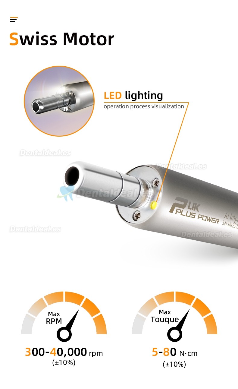 Pluspower®Ai Touch Sistema de cirugía de implante motor sin escobillas dental con contraángulo 20:1